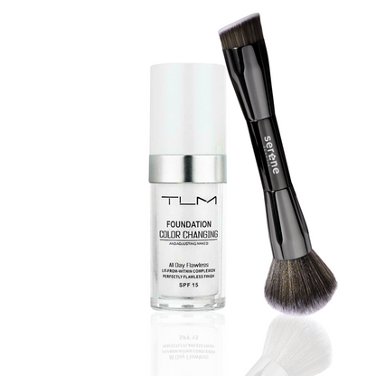TLM COLOR CHANGING FOUNDATION +FREE 2-IN-1 ANGLED BRUSH